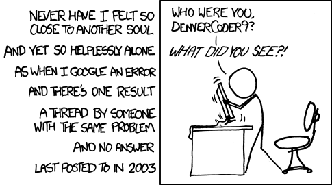 xkcd comic "Wisdom of the Ancients"
