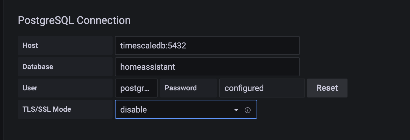 Grafana connection to Timescale DB