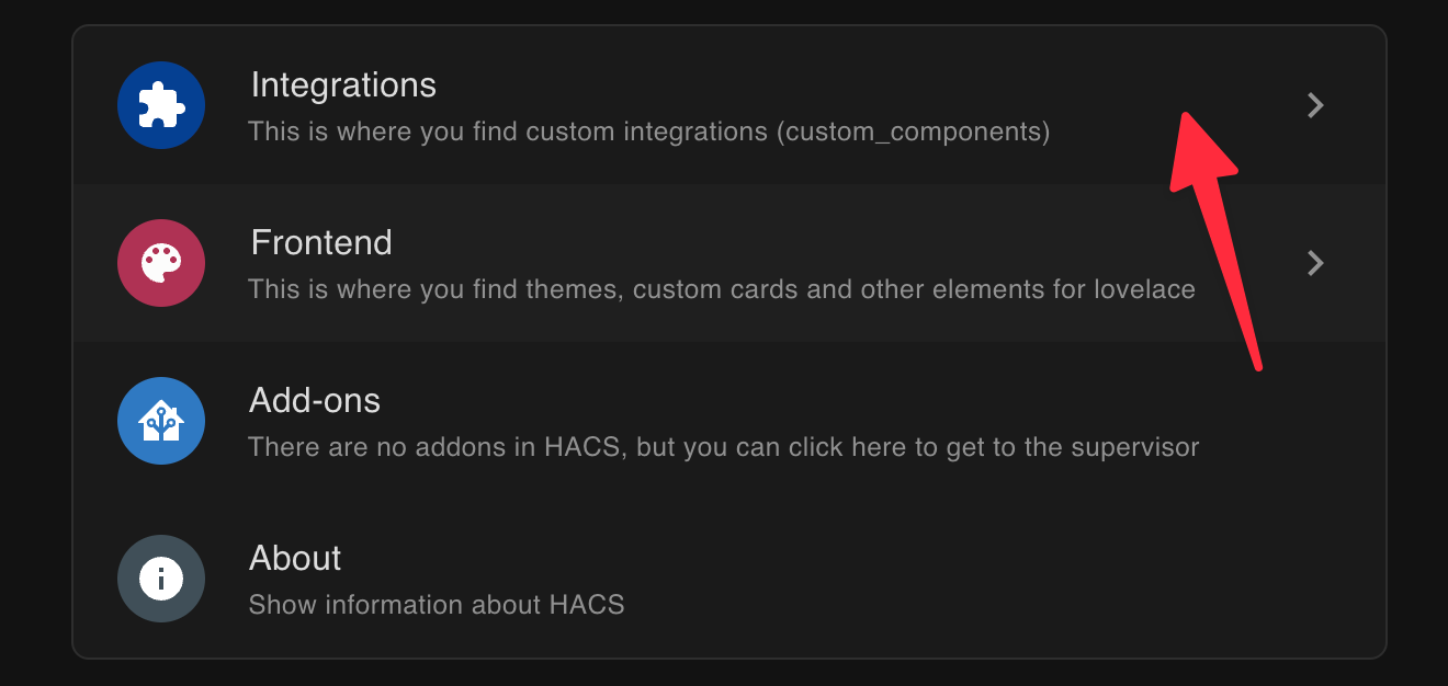 HACS Integrations
